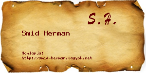 Smid Herman névjegykártya