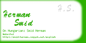 herman smid business card